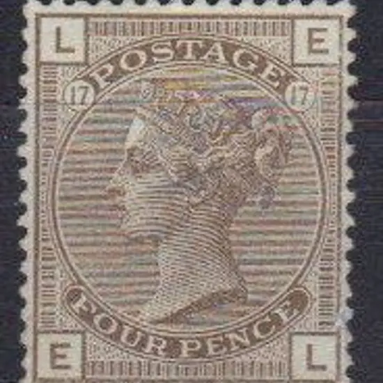 1880 4d grey-brown. Pl. 17. Mint without gum. Well ...