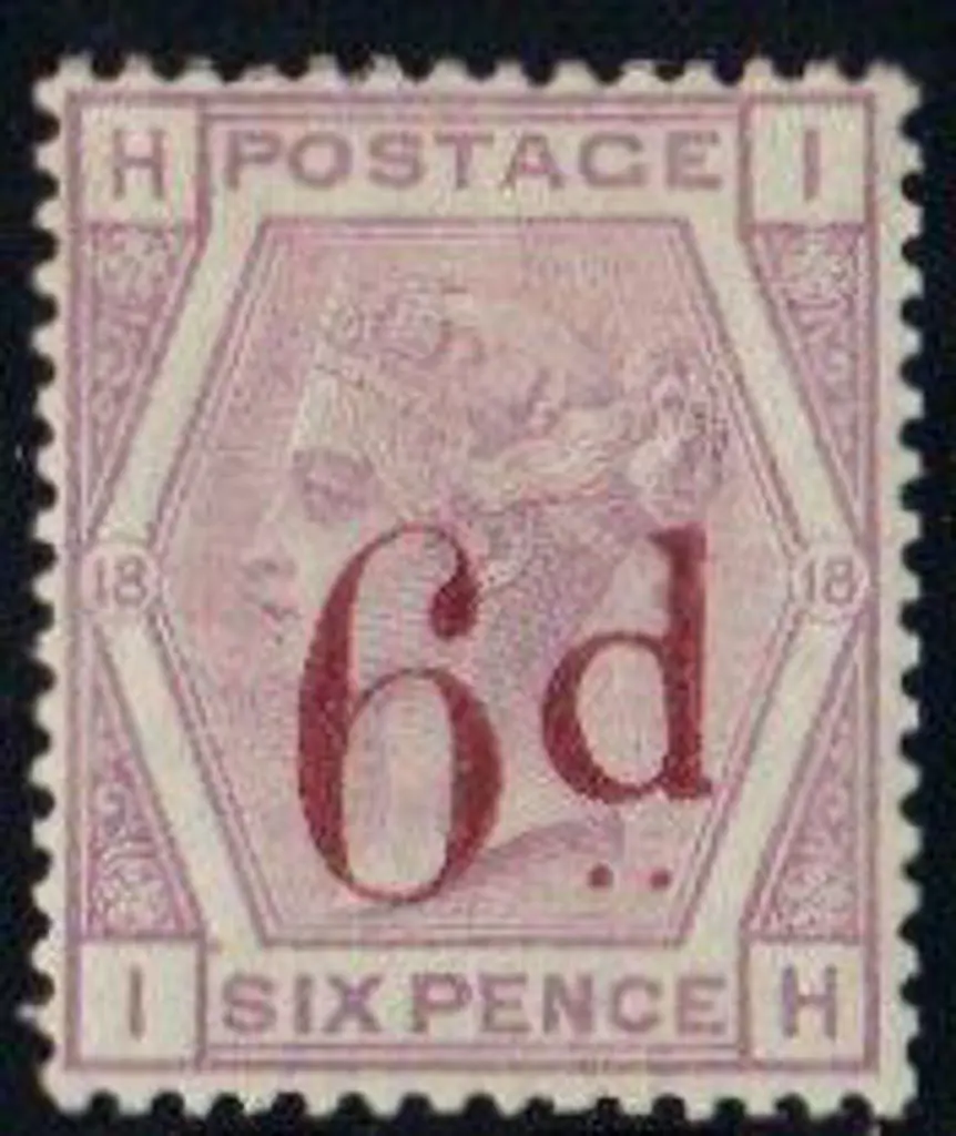 1883 6d on 6d lilac. Pl. 18. MLH & well centred. A ... Image 1++