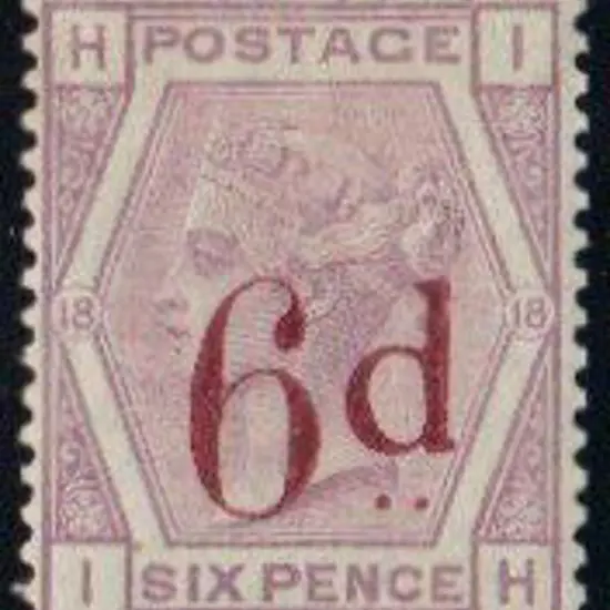 1883 6d on 6d lilac. Pl. 18. MLH & well centred. A ...
