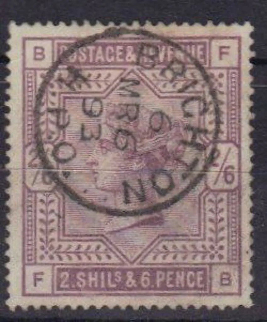 1883 2/6d lilac QV on white paper with  crisp ... Image 1++