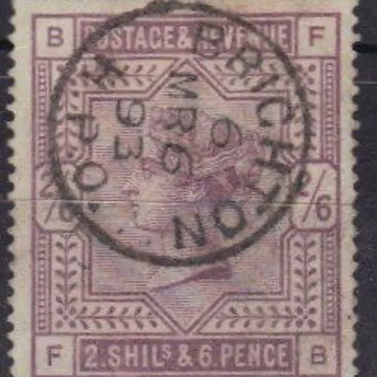 1883 2/6d lilac QV on white paper with  crisp ...