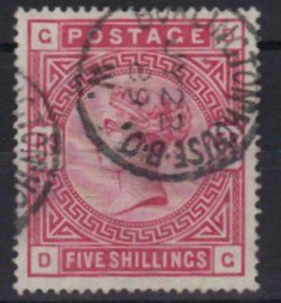 1883 5/- rose on white paper. Well centred with ... Image 1++