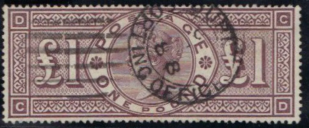 1884 £1 brown-lilac Crowns wmk. Good to F/U by ... Image 1++