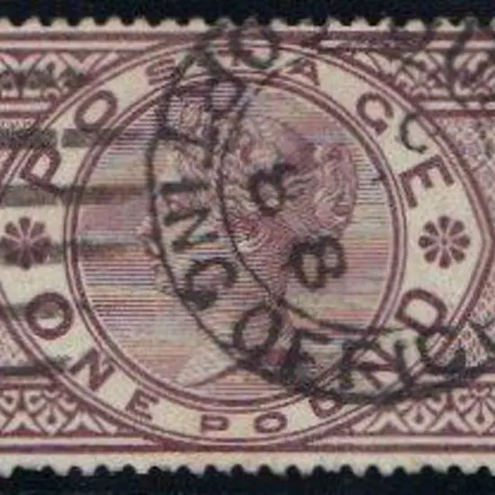 1884 £1 brown-lilac Crowns wmk. Good to F/U by ...