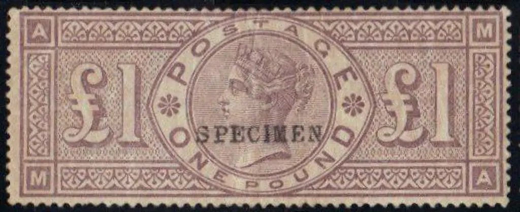 1884 £1 brown-lilac Crowns wmk. Overprinted ... Image 1++