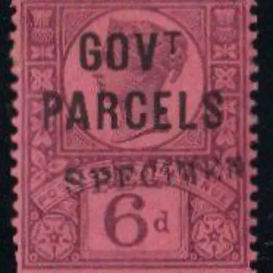 1887 6d purple/rose-red GOVT PARCELS ovpt ...