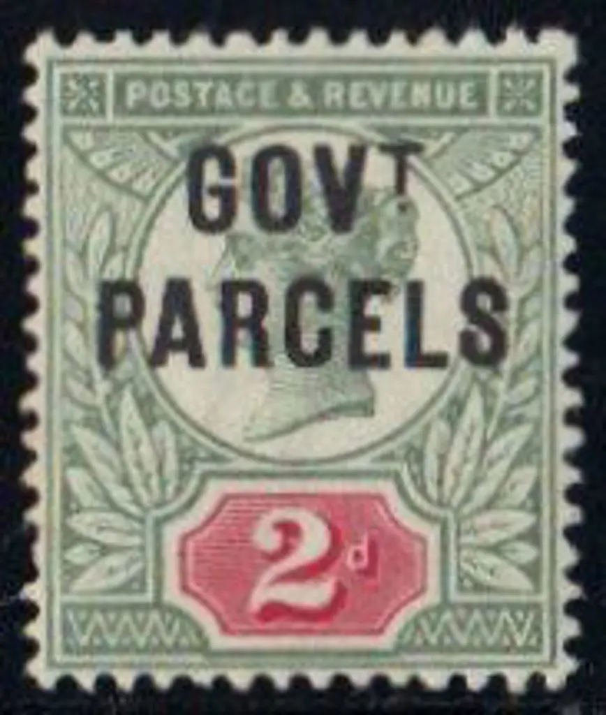 1891 2d grey-green & carmine GOVT PARCELS. Fresh ... Image 1++