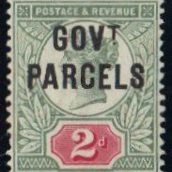 1891 2d grey-green & carmine GOVT PARCELS. Fresh ...