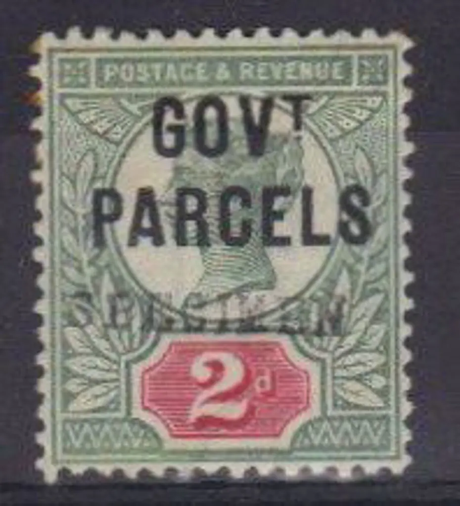 1891 2d grey-green & carmine GOVT PARCELS ovpt ... Image 1++