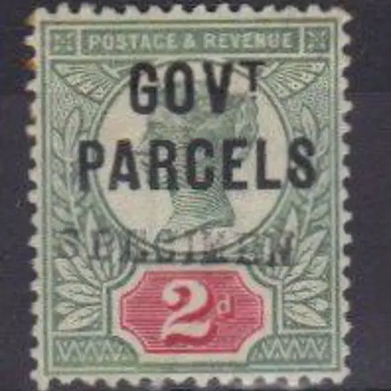 1891 2d grey-green & carmine GOVT PARCELS ovpt ...