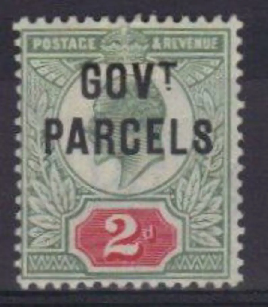 1902 2d yellowish-green & carmine GOVT PARCELS. ... Image 1++