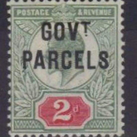 1902 2d yellowish-green & carmine GOVT PARCELS. ...