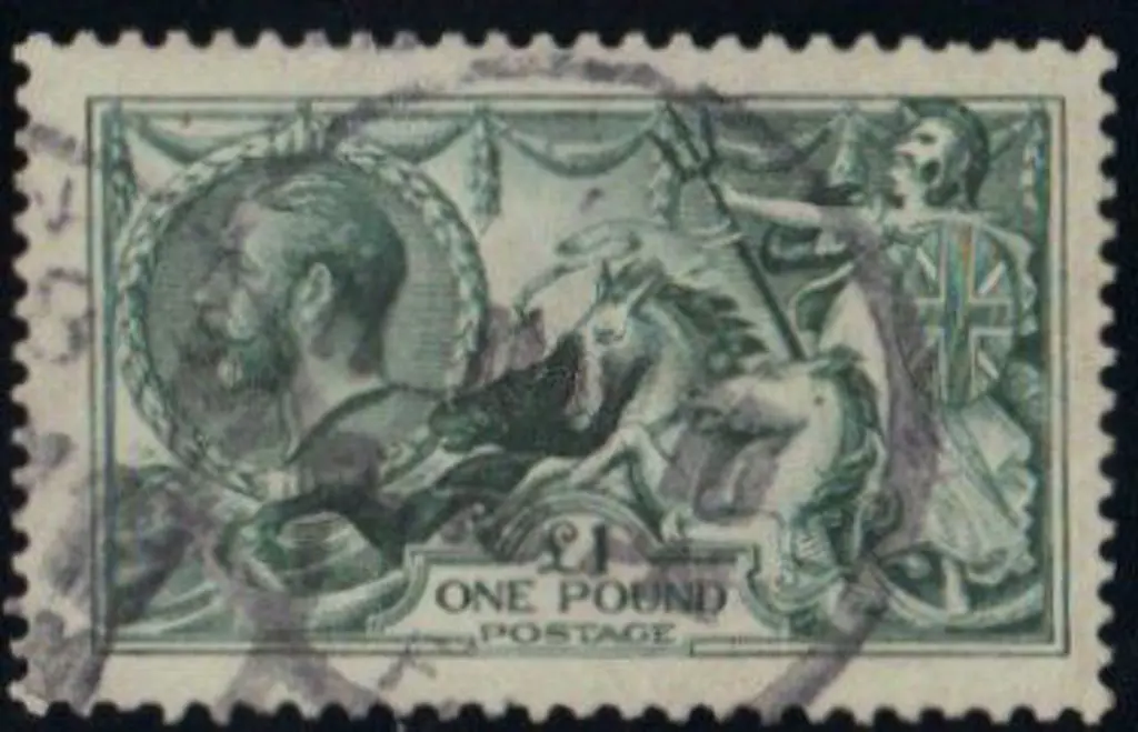 1913 £1 green Seahorse good to F/U by London ES 11 ... Image 1++