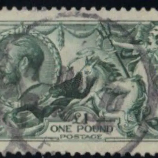 1913 £1 green Seahorse good to F/U by London ES 11 ...