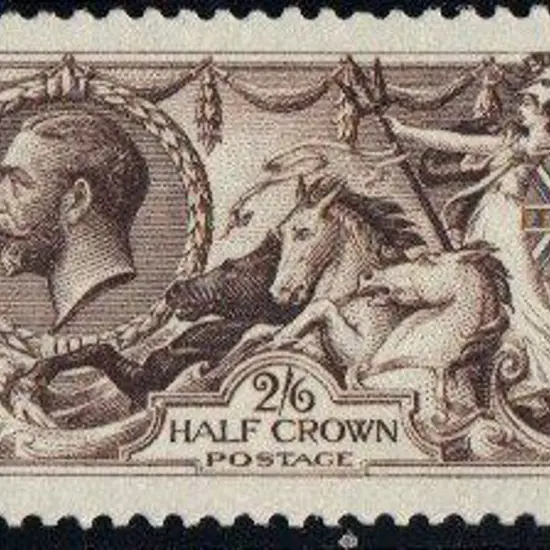 1913 2/6d deep sepia-brown Seahorse. MUH, well ...