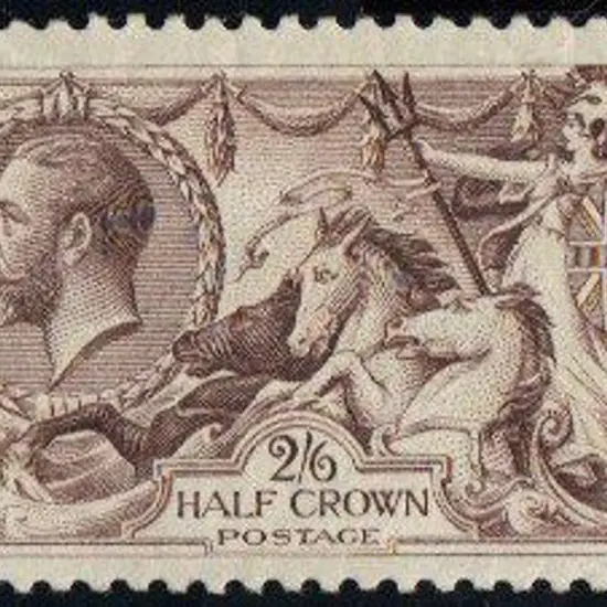1918 2/6d pale brown Seahorse. MLH & well centred. ...