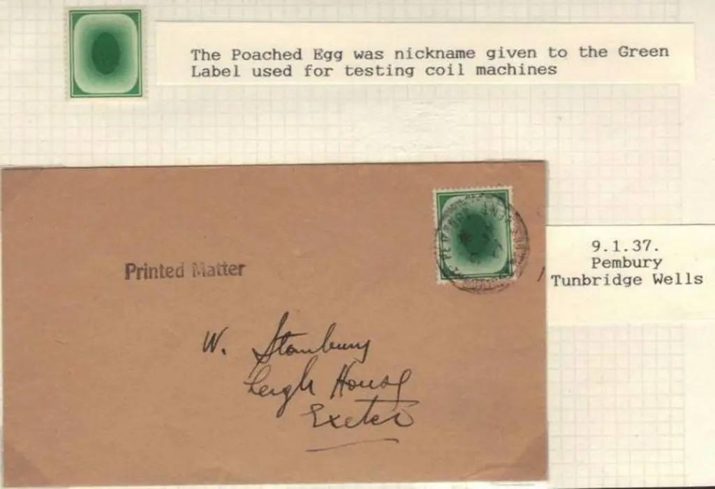 1937 (9th Jan) "Poached Egg" tied to cover by ... Image 1++