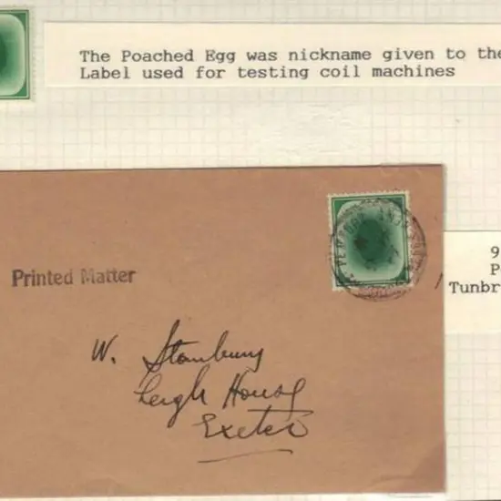 1937 (9th Jan) "Poached Egg" tied to cover by ...