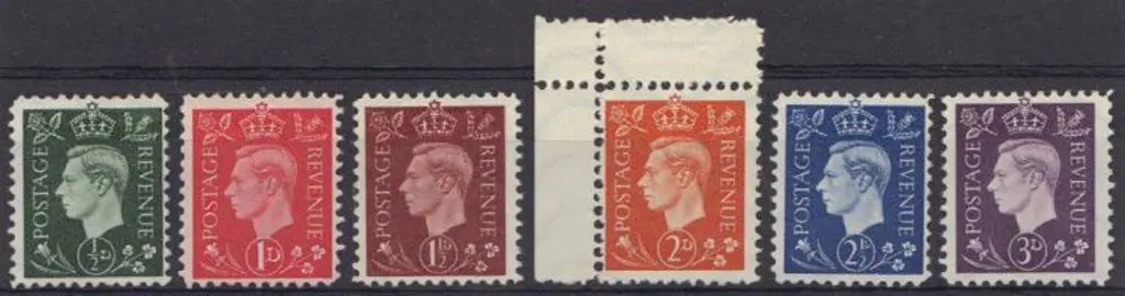 1940 KGVI German Propaganda Forgeries set of 6 ½d ... Image 1++