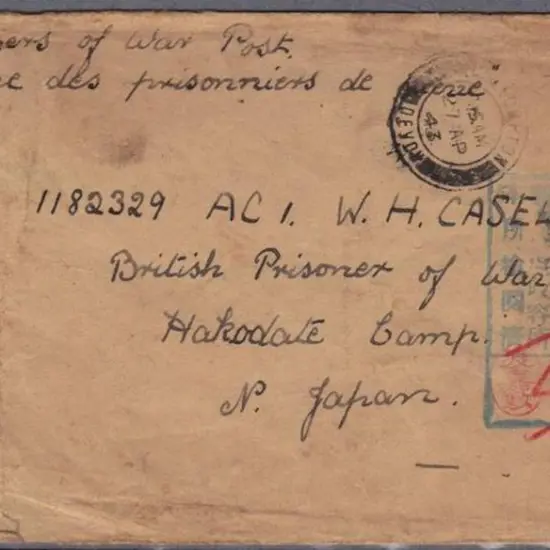 1943 British censored cover Devon to P.O.W. in ...