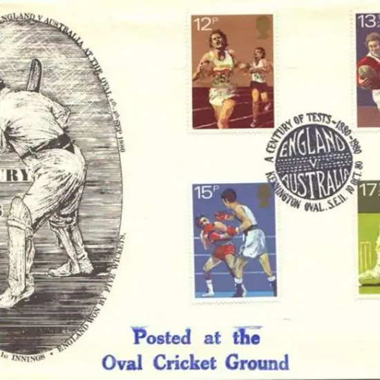 1980 (10th Oct) Cricket illust FDC with Kennington ...