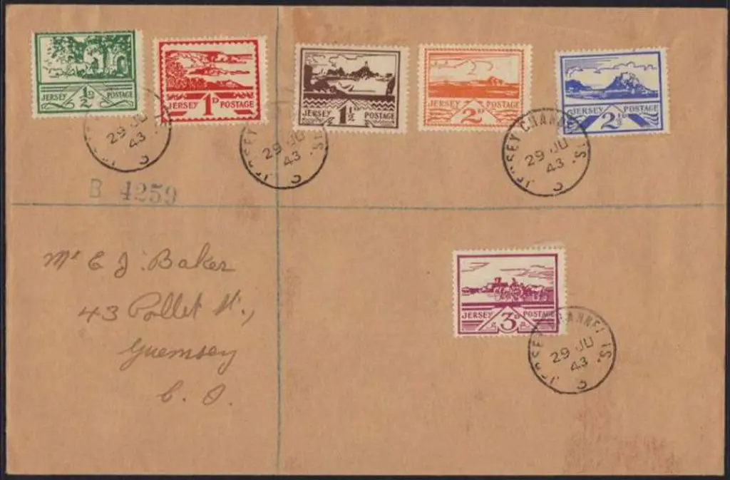 Great Britain-Jersey 1943 (29 June) cover to ... Image 1++