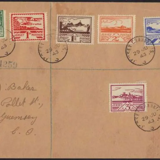 Great Britain-Jersey 1943 (29 June) cover to ...