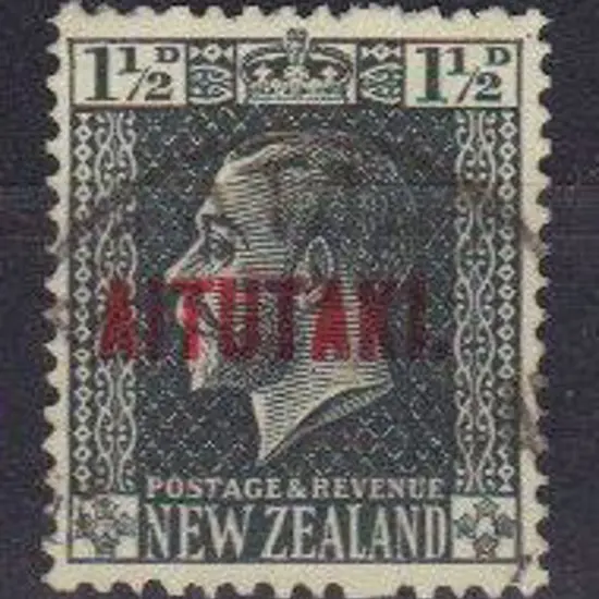 Aitutaki 1917 1½d slate KGV F/U/ SG 21 Cat. £30