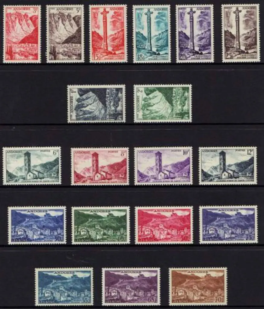 Andorra-French 1955/58 defins (no Airs) complete ... Image 1++