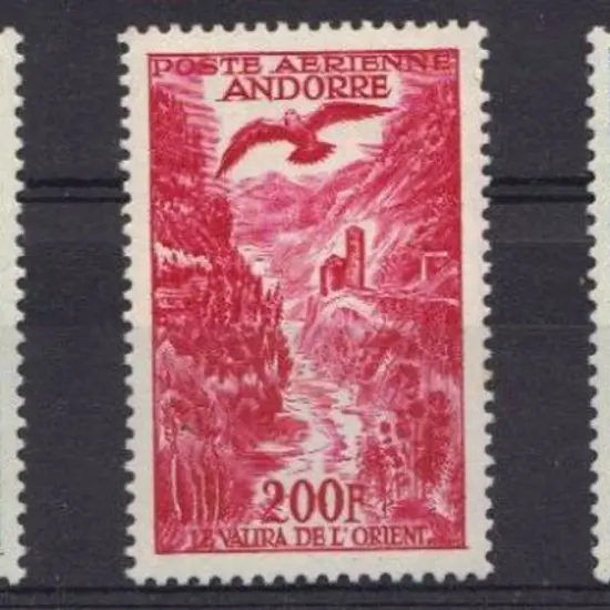 Andorra-French 1955/57 Airs MUH. Hint of a tone ...