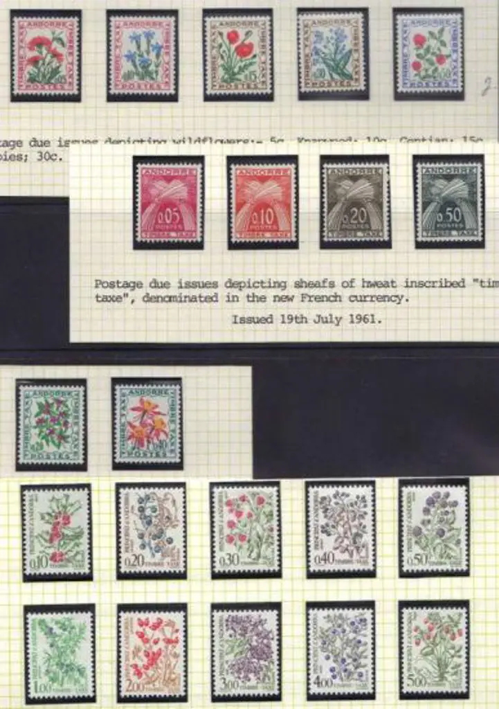 Andorra-French 1961-1985 New currency Postage Dues ... Image 1++