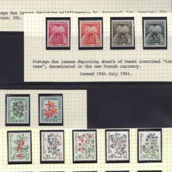 Andorra-French 1961-1985 New currency Postage Dues ...