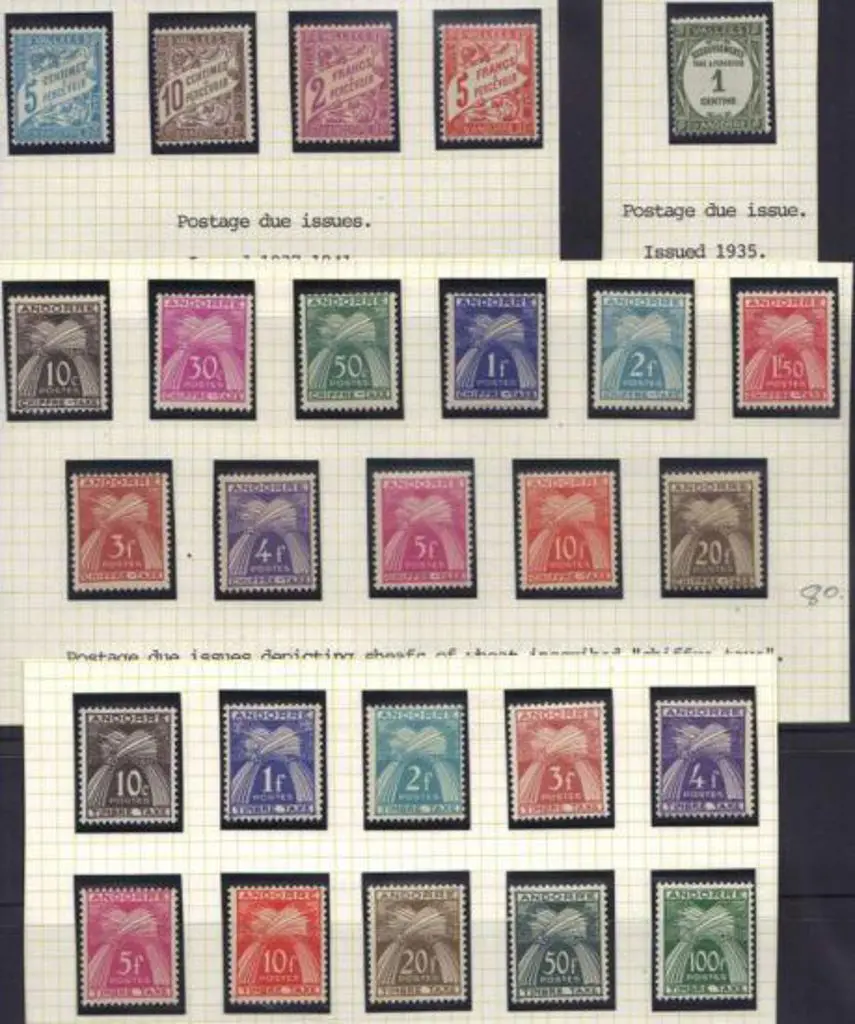 Andorra-French 1935/53 Postage Dues complete ... Image 1++