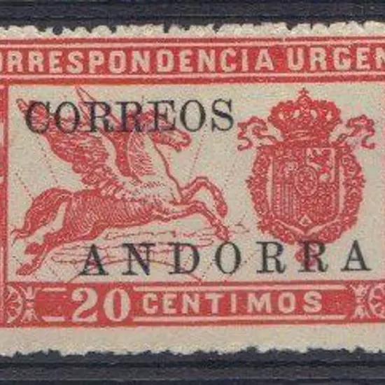 Andorra-Spanish 1928 20c Urgent Correspondence MLH ...