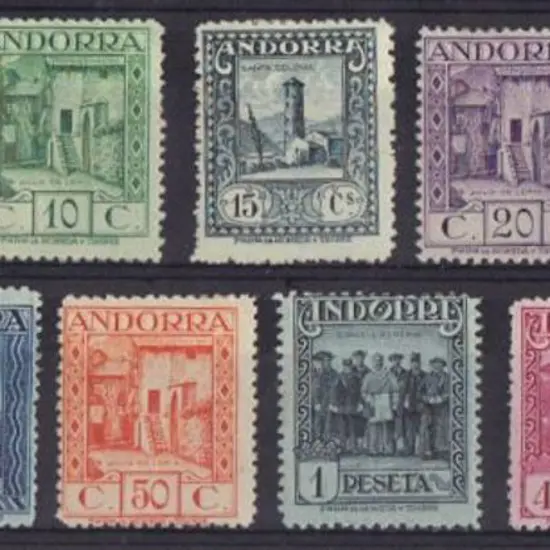 Andorra-Spanish 1929 Pictorials (excl. 2¢) to 10p ...