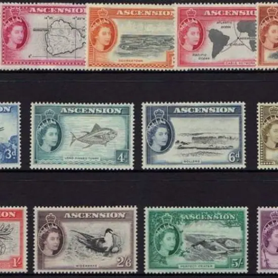 Ascension 1956 ½d to 10/- QEII Defins. Fine MVLH ...