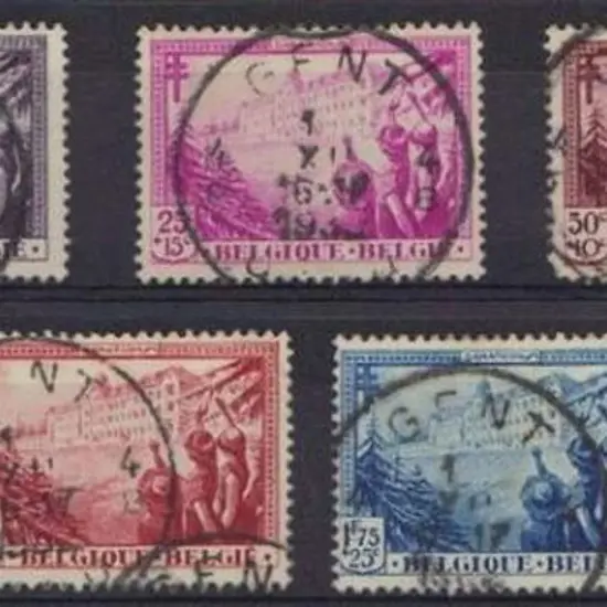 Belgium 1932 Anti-TB Fund set F/U with matching ...