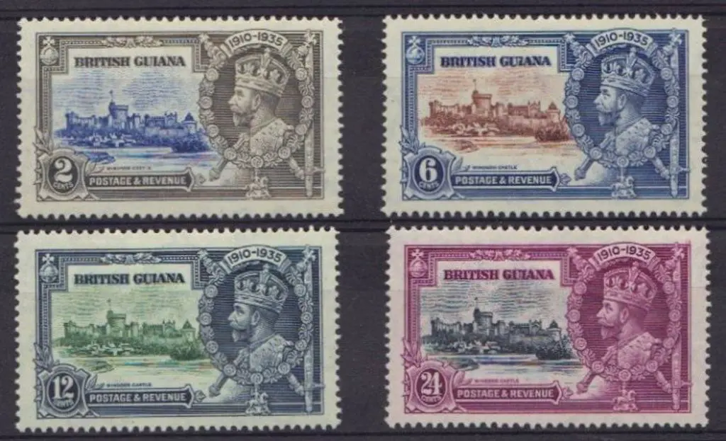 British Guiana 1935 Silver Jubilee set of 4 to ... Image 1++