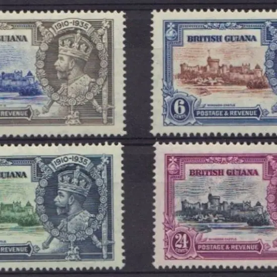 British Guiana 1935 Silver Jubilee set of 4 to ...