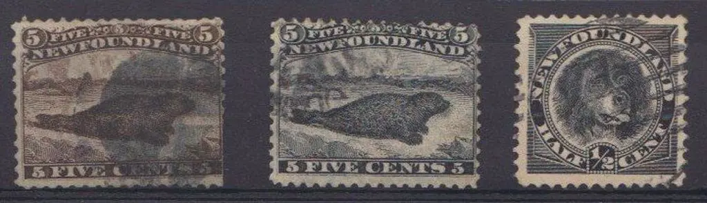 Canada-Newfoundland 1865/71 5¢ brown (clipped ... Image 1++