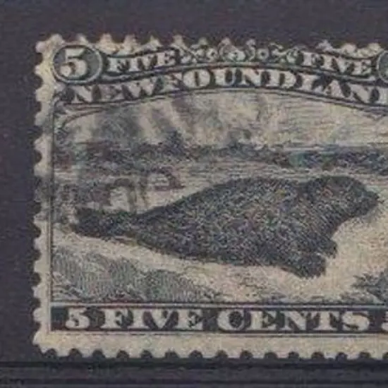 Canada-Newfoundland 1865/71 5¢ brown (clipped ...