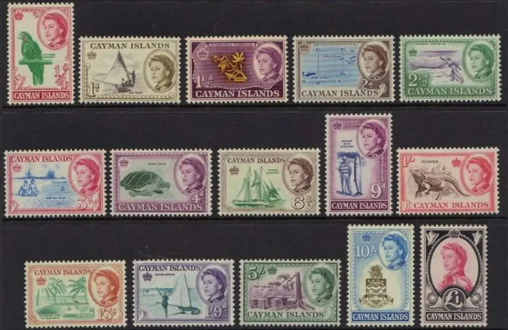 Cayman Islands 1962/64 ½d to £1 QEII Defins. MLH. ... Image 1++