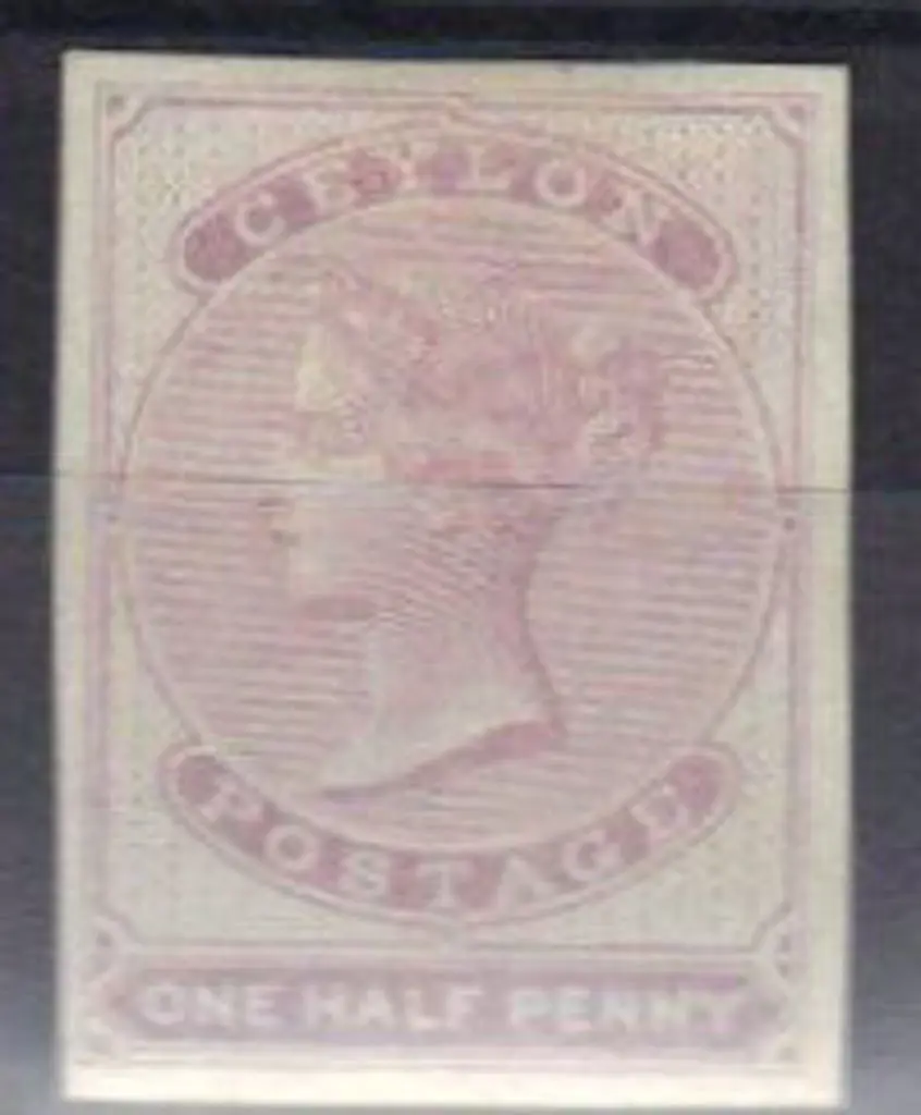 Ceylon 1857/59 ½d dull lilac imperf with large ... Image 1++