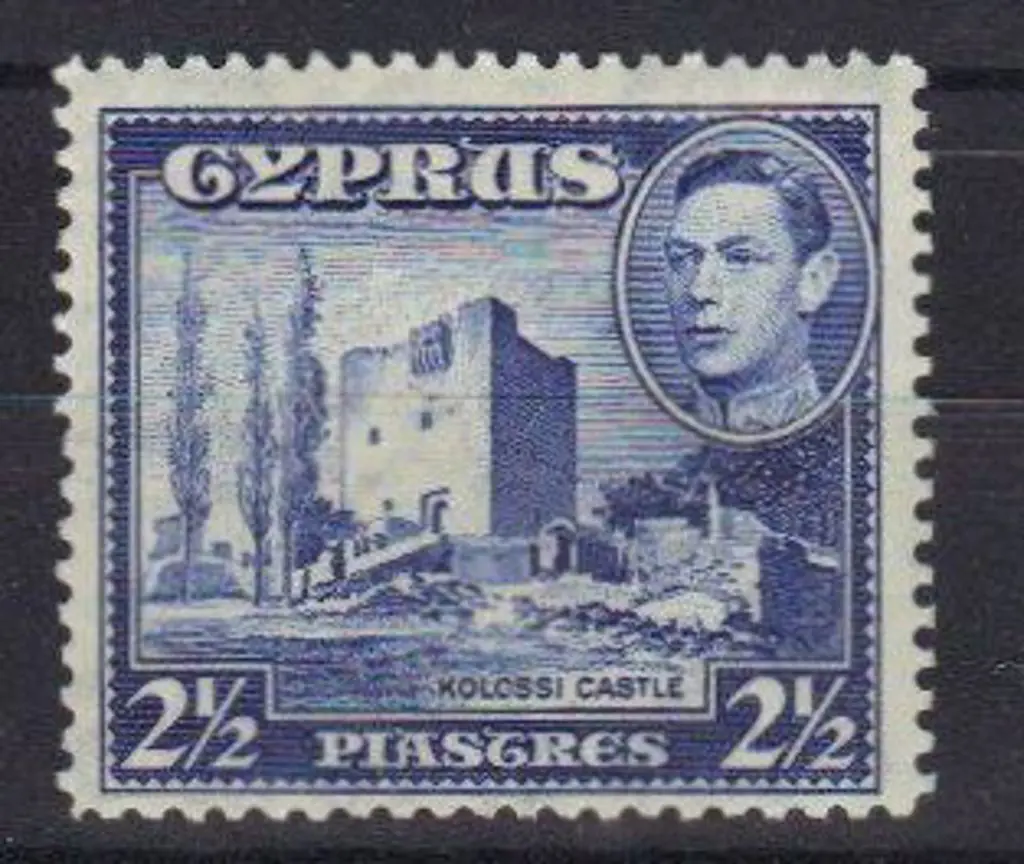 Cyprus 1948 2½d Kolossi Castle MLH. SG 156 Cat. ... Image 1++