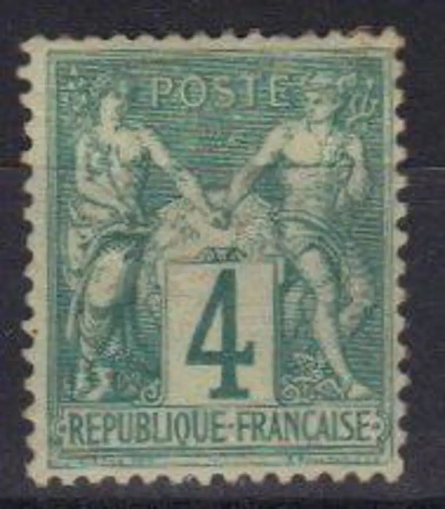 France 1876/85 4¢ green Peace & Commerce Type I. ... Image 1++