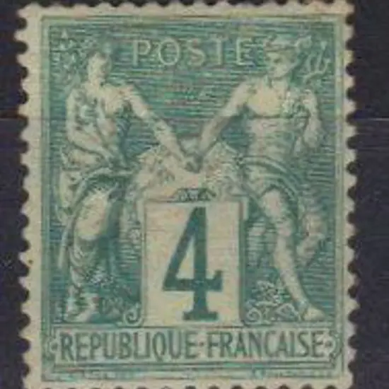 France 1876/85 4¢ green Peace & Commerce Type I. ...
