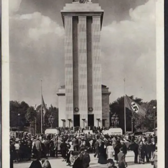 France 1937 b/w postcard of Paris International ...