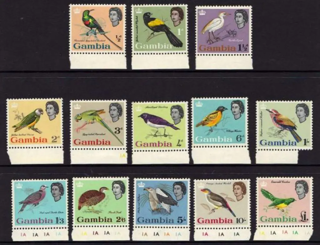 Gambia 1963 ½d to £1 Birds. MUH A lovely thematic ... Image 1++