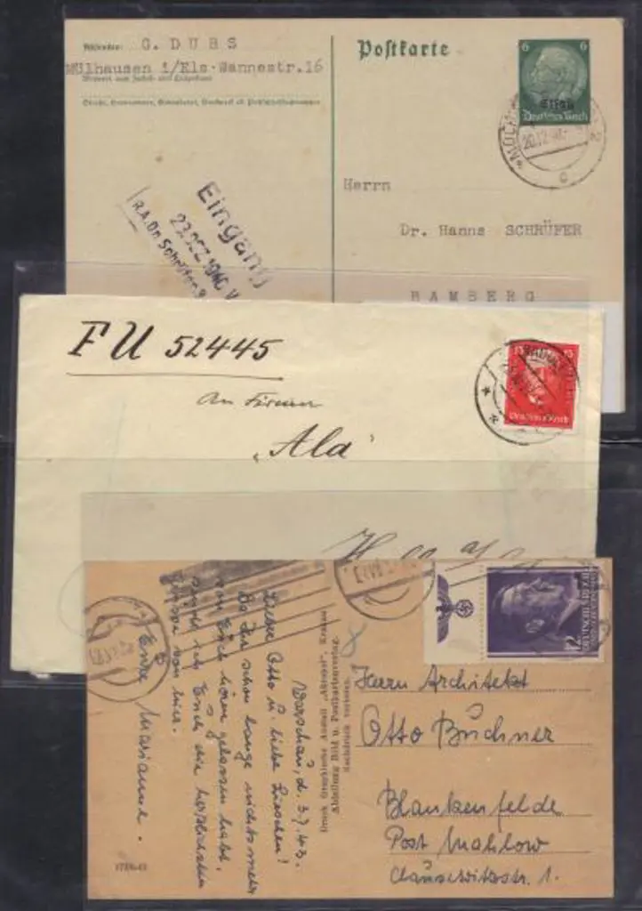 Germany 1921-1943 cover & card range with 1921 ... Image 1++