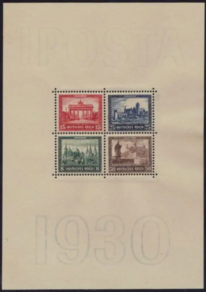 Germany 1930 IPOSTA Miniature Sheet MUH & fresh. ... Image 1++